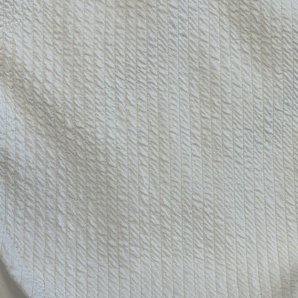 J. Crew Ribbed Curved Waist Cheeky String Bikini Bottom Women's L White New 7867 - Picture 7 of 14